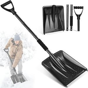 Snow Shovel, 42.5” Emergency Shovel for Car, 4-Piece Detachable Design, Portable Snow Shovel for Driveway, Car Driveway, Truck, SUV, Camping and Outdoor Activities