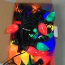 C9 Christmas Lights Outdoor, 33ft 50 LEDs Christmas String Lights with 8 Modes, 5 Sets Connectable, IP65 Waterproof Outdoor Indoor Vintage Fairy Lights for Christmas Tree Holiday Party Decor (Multicolor)