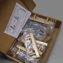 Ravinte 20 Pack Brass 2-1/2 Inch Hole Center Champagne Gold Handles Square Cabinet Hardware Stainless Steel Pulls for Kitchen Cupboard Drawers 4 Inch Overall Length