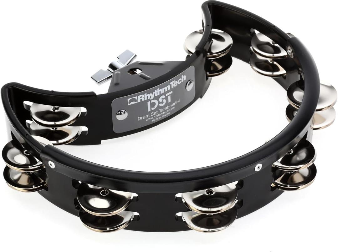 Rhythm Tech Tambourine, Black, inch (DST10)