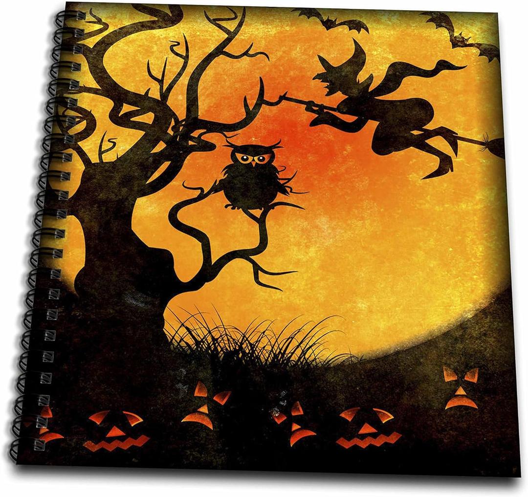 3D Rose Halloween Backdrop Drawing Book