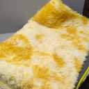 Soft Fluffy Rug for Living Room, 4x6 Tie-Dyed Yellow Shag Area Rug for Bedroom Living Room, Non-Slip Fuzzy Carpet for Girls Boys Kids, Throw Rugs for Dorm, Modern Home Decor Aesthetic