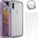 LifeProof Next Series Case for iPhone Xs & iPhone X (not Xr or XS Max) with Tempered Glass Screen Protector, Includes Phone Ring Finger Holder - Bundle - Ultra