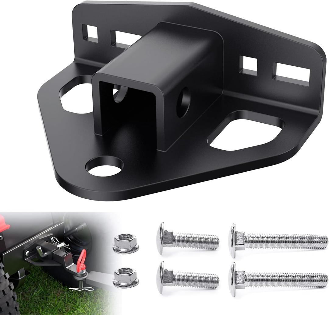 Zero Turn Lawn Mower Hitch with 1 1/4 Hitch Receiver6mm Thicker Heavy Duty Steel Trailer Receivers Hitch, Compatible with Many Models Lawn Mower, Tractor, Trailer, Golf Cart Etc