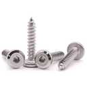 M4 x 20mm Flat Socket Head Self Tapping Screws, 304 Stainless Steel 18-8, Hex Drive, Corrosion Resistant Screws for Wood, Sheet Metal and More, Pack of 50