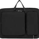 8K Artist Portfolio Carry Backpack Case Versatile Art Bags Waterproof Adjustable Drawing Board Backpack Art Storage Bags for Artworks Painting Drawing Sketching 19.7” x 14.6” x 2.4” (Dark black)