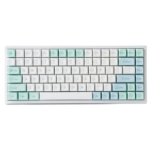 YUNZII Wired Mechanical Gaming Keyboard Rainbow 84 84 Keys RGB Hot-Swappable PBT Heat Sublimation Key Cap for Mac/Win/Gamer Gateron Yellow Switch, Mint