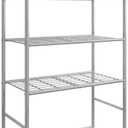 Sakugi Storage Shelves - 5 Tier Shelf Organizer, Heavy Duty Garage Shelving Unit with Leveling Feet, Stable Metal Shelves Organizer for Pantry, Kitchen and Closet, 33.0" W x 12.6" D x 72.0" H, Silver
