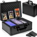 Graded Card Storage Box, Top Loader Trading Card Case for PSA Graded Cards, Sports Slab Hard Card Case Holder for Sports Card/Game Cards/Top Loaders/One Touch - 3 Row