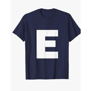 Letter E Capital Alphabet Monogram Initial T-Shirt LARGE