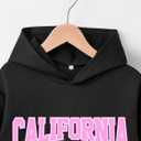 SweatyRocks Girl's Long Sleeve Graphic Hoodies Y2K Sweatshirt Pullover Going Out Tops (Black) Size: 12yrs
