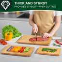 Totally Bamboo Cutting Boards for Kitchen - Bamboo Cutting Board Set with Juice Grooves, Non Toxin Cutting Boards, Chopping Boards, Charcuterie Boards, Serving Boards, Max Size 15" x 10"