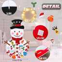 PEACELOVER DIY Felt Christmas Snowman Game Set for Kids, Wall Hanging Snowman Kit Xmas Gifts for Christmas Decorations with 36 Detachable Ornament 3.2 ft (White Snowman)