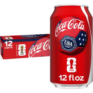Coca-Cola Fridge Pack Soda Soft Drink, 12 fl oz Cans, 12 Pack - Classic Cola Soda Cans (EXP 09/01/25)