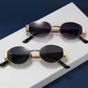 Sunglasses For Women And Men UV400 Sun Glasses Alloy Oval Eyewear