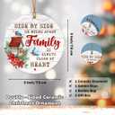 3 x VeryHomy Family Christmas Ornaments 2025 | Long Distance for Grandpa, Grandma, Mom and Dad Gifts, Birthday for Sister, Brother | Ceramic Christmas Tree Decorations 2025