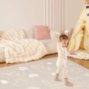 Baby Play Mat 79x 71 Inch, Extra Large Foldable Play Mats for Babies and Toddlers, Waterproof & Anti-Slip Portable Baby Floor Mat for Tummy Time, Non Toxic Foam Play Mat for Floor Travel Bag