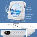 CD Player Portable Bluetooth 5.1 Desktop CD Player with HiFi Sound Speakers,Remote Control,Dust Cover,LED Display,Boombox FM Radio,USB/AUX for Home,Kids (White)
