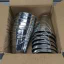 12PCS Small Galvanized Metal Buckets with Handle 12Chalkboard Clips, 5 x 4.5X 2.5 Inch Mini Metal Buckets Bulk Mini Pail Ice for Party Crafts Favors Plant Flower Sand Candy