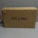 Tots & Pals Upgraded Thick Nursery Book Shelves Wall Mounted  4-Pack Floating Shelves with Upgraded Hanging Rod for Baby Room Organization, Parent-Installed Display for Books, Toys & Clothes (White)