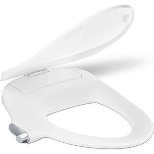 KOHLER PureWash M325 Elongated Manual Bidet Toilet Seat, White | 38840-0, Dual Self-Cleaning Wands, Quiet Close, Sleek Low Profile Design