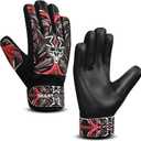 BEAST RAGE Goalkeeper Gloves for Boys Kids Youth Football Keeping Soccer Goalie Gloves with Strong Grip for Ball Receiver,Wrist Support 4MM Latex Palm (Size 3 - fit for 5 to 6 Years Old, Orange)