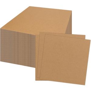 RLAVBL 100 Pack 12x12 Corrugated Cardboard Sheets, Flat Cardboard Inserts for Shipping, Mailing, Packing, DIY Crafts