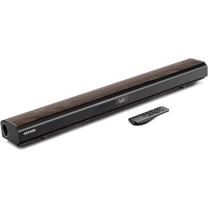 OFFSIR 100W 2.1CH 31.8" Sound bar for Smart TV with HDMI ARC/Bluetooth 5.0 | Optical/coaxial/AUX inputs, DSP 3 EQ, adjustable bass. LED display, wood grain, wall mountable. Room-filling sound