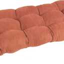 Blazing Needles Microsuede Rounded Back Loveseat Cushion, 42" x 19", Spice