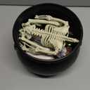 Juome Halloween Decorations Indoor - Witches Cauldron with Skeleton Prop and Mist Maker Floating Potion Set Halloween Decor, Spooky Vintage Black Plastic Bowl Hocus Pocus Party Decorations