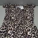 SweatyRocks Women's Leopard Print Mini Dress Short Sleeve V Neck Ruffle A Line Flowy Summer Dresses (Brown, S)