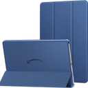 MoKo Case Fits Amazon Kindle Fire Max 11 Tablet (13th Gen, 2023 Release) 11" - Slim PU Leather Trifold Stand Cover for Kindle Fire 11 Tablet Colored Hard Back Shell with Auto Wake/Sleep, Navy Blue