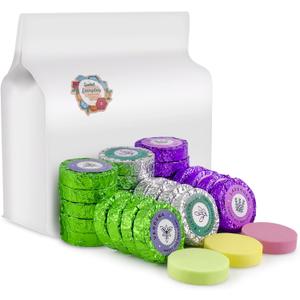 Shower Steamers Multi-Quantity Packed (45PCS) Women/Men Gift SetLavender, Verbena, Eucalyptus Aromatic Shower Bombs, Individually Wrapped Tablets for Mother's Day & Anniversaries
