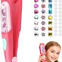 Hair Gem Stamper Toy for Girls, Bling Hair Jewels Styling Tool with Reusable Shining Diamonds, Sparkling Hair Bedazzler Toy & Parent-Child Interactive Kit (1)