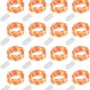 MUMUXI 16 Pack 10 ft Fairy Lights Battery Operated, 30 LED String Lights, Waterproof Decorative Lighting for Bedroom, Weddings, Halloween, Christmas, Orange Battery-Powered Indoor Outdoor Home Dcor