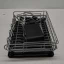 MAJALiS 2 Tier Large Stainless Steel Dish Drainers Drying Rack for Kitchen Counter with Drainboard, Rust Proof Metal, Space Saving, Modern Aesthetic, Compact Plates Strainers, Grey (Gray)
