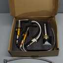 Bathroom Sink Faucet, Faucet for Bathroom Sink, Widespread Brushed Nickel Bathroom Faucet 3 Hole with Stainless Steel Pop Up Drain and cUPC Lead-Free Hose - (Brushed Nickel) (8 Inch 1 Pack)