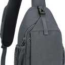 SKYSPER Sling Bag RFID Cross Body Bag Recycled Crossbody Backpack Travel Daypack (Darkgrey)
