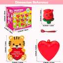 28 Pack Valentine Mochi Squishies Gifts for Kids, Greeting Cards and Mochi Squishies Filled Hearts Kawaii Squishies Stress Relief Fidget Toys Classroom Exchange Party Favors Prizes Gifts