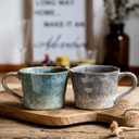 Coffee Mug 350ml/12oz Two-Piece Set, Retro Tea Cup Milk Cup, Suitable for Coffee, Latte, Tea, Dishwasher and Microwave Safe (2-Piece Set)