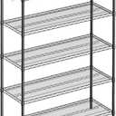 Guan River 5-Shelf Adjustable Metal Shelf Wire Shelving Unit Heavy Duty Storage Rack Display Shelf for Office,Kitchen,Bedroom,Bathroom,Laundry,Pantry Basement,Garage(Black,48" L x 18" W x 72" H)