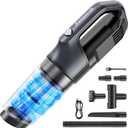 Handheld Vacuum Cordless 1.1 Pounds Car Vac 10000PA Hand Held Vacuums 4-in-1 Hand Vac Cordless Rechargeable HEPA Filter Large Capacity Dust Cup for Car Office Home Pets Hair (Gray)