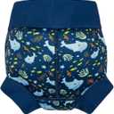 Splash About Happy Nappy Swim Diaper, Shark Reef, 6-12 Months
