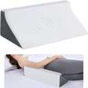 Wedge Pillow for Sleeping, Side Sleeper Body Back Positioners for Back Pain, Preventing Bedsores, After Surgery, Pregnancy Support, Ankle Support, Bed Wedge Pillow for Side Sleepers, White (20 Inch Length)