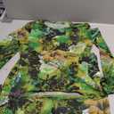 Uni Clau Women’s Sexy 2 Piece Set Floral Print See Through Mesh Long Sleeve Crew Neck Tops and Long Pants Sets Matching Set L