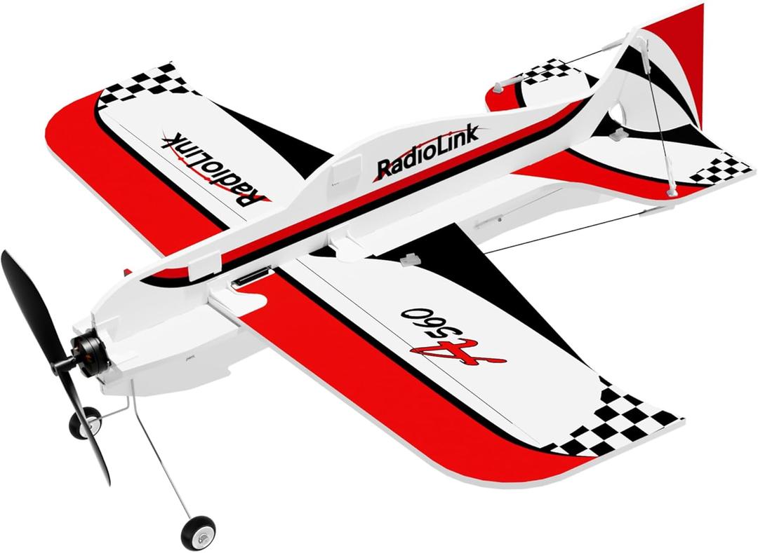 Radiolink A560 Ready to Fly (RTF) 3D RC Airplane 580mm Wingspan with Byme-A Gyro FC, 6 Flight Modes, Brushless Motor 15A ESC RC Plane, T8S TX & R8XM RX Voltage Telemetry for Beginner or Experienced