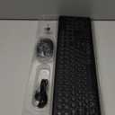 Wireless Keyboard and Mouse Combo, RGB Backlit, Rechargeable & Light Up Letters, Full-Size, Soft Typing, Sleep Mode, 2.4GHz Quiet Keyboard Set for Mac, Windows, Laptop, PC, Trueque KM42Pro (Black)