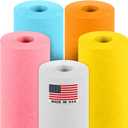 18" x 1200" (100 ft) Beach-Themed Kraft Paper Set, 45 Lbs - Light Blue, Yellow, Orange, White, Pink Kraft Paper - Made in USA Colored Paper for Crafts, Appliques for Kids, DIY, Origami