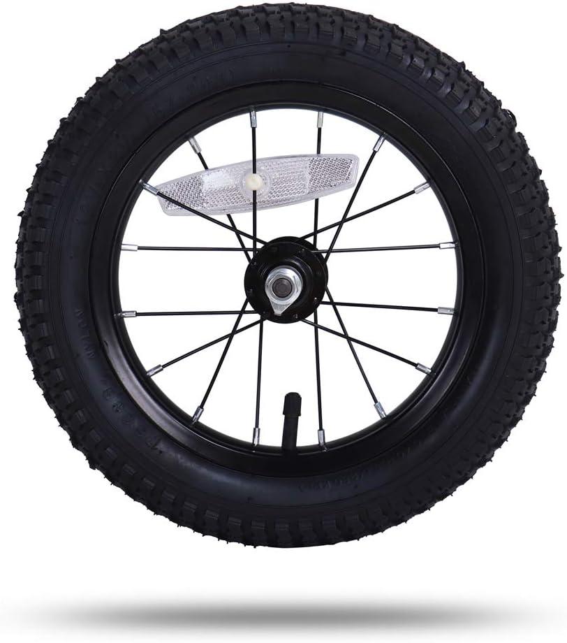JOYSTAR 12 Inch Kids Bike Front Wheels Replacement with 12 Inch Air Rubber Tire Black Don't Fit with Huffy Bike