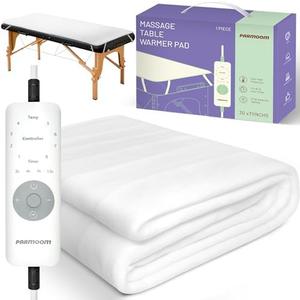 Massage Table Warmer Heating Pad Professional Massage Bed Warmer with 4 Timer, 8 Heat Settings, Overheat Protection for Massage Bed & Spa, Lightweight and Compact for Easy Portability, 30" x 71"